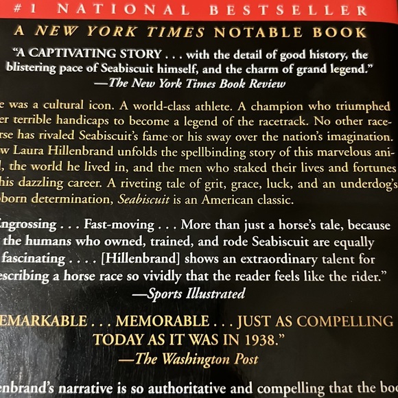 Seabiscuit An American Legend by Laura Hillenbrand paperback book
Bestseller - Picture 11 of 16